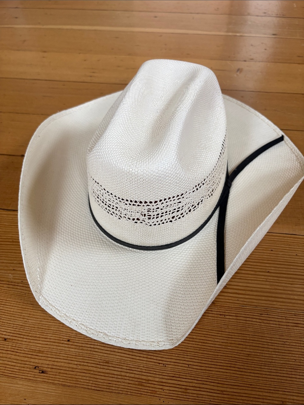 Atwood Hat Co. Bangor’s Vented Kids Straw Cowboy Hat with Black Band